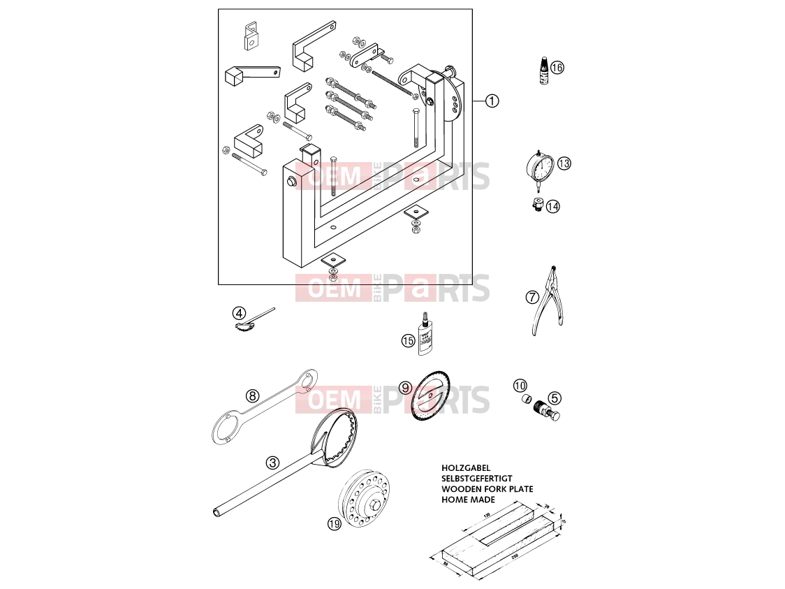 KTM 250 SX (630200) [EU] 2000 Engine » Special tools (engine)