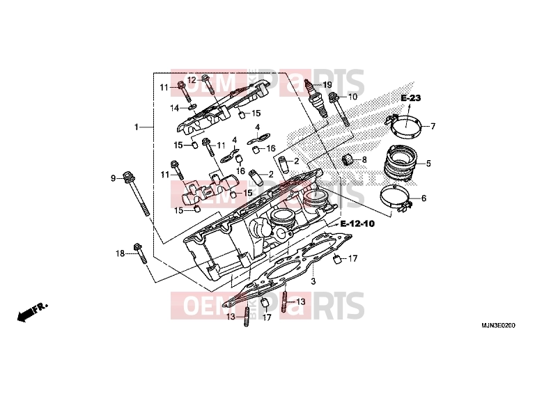 HONDA CTX1300A 2016 E-2 RIGHT CYLINDER HEAD