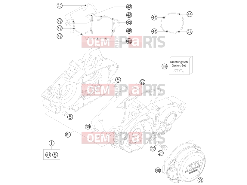 KTM 144 SX (6175H0) [US] 2008 ENGINE CASE|Engine|30