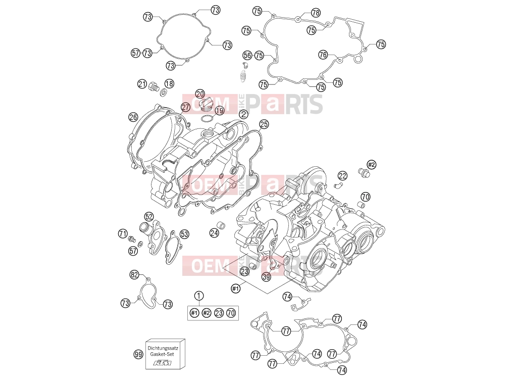KTM 105 SX (6101H5) [US] 2008 ENGINE CASE|Engine|30