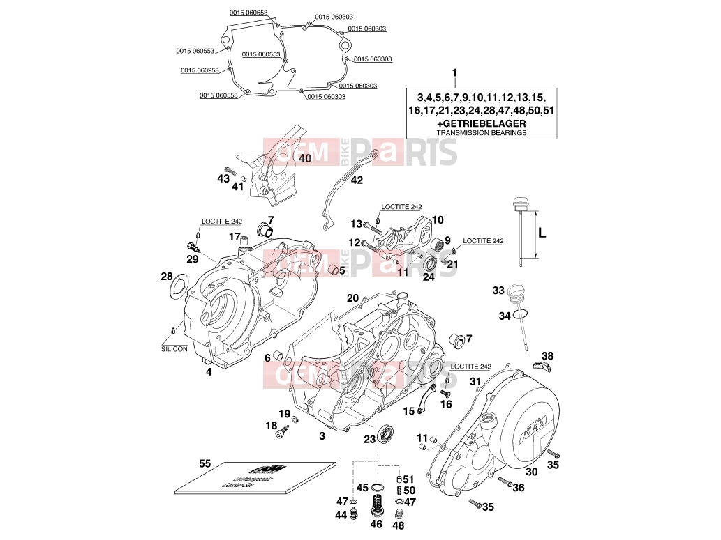 KTM 620 EGS-E 11LT ORANGE (972778) [EU] 1997 Engine » ENGINE CASE