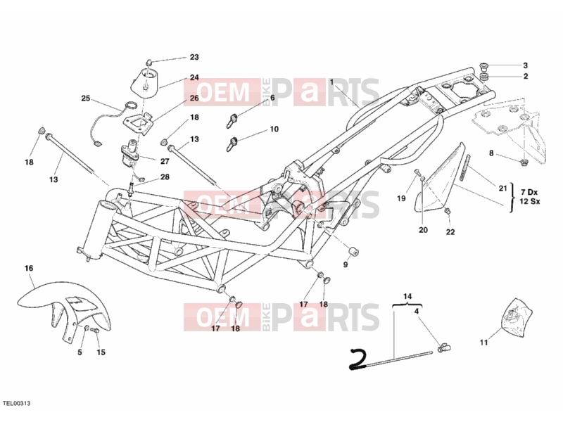 DUCATI 2006 Monster S2R 800 DARK FRAME » FRAME
