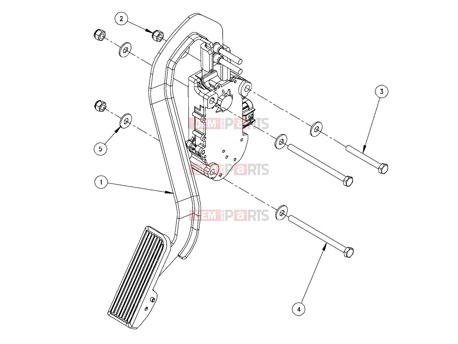 Polaris 2011 LEV GEM - e2/e4/e6/eS/eL/eLXD ELECTRICAL » ELECTRICAL, ACCELERATOR PEDAL - (49GEMELECTRICAL11PEDAL)