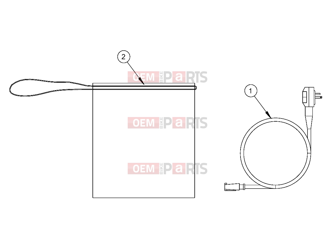 Polaris 2011 LEV GEM - e2/e4/e6/eS/eL/eLXD ELECTRICAL | ELECTRICAL, OPTIONS, CHARGING CORD SET KIT - e2/e4/e6/eS/eL/eLXD (49GEMOPTIONS11CORD)