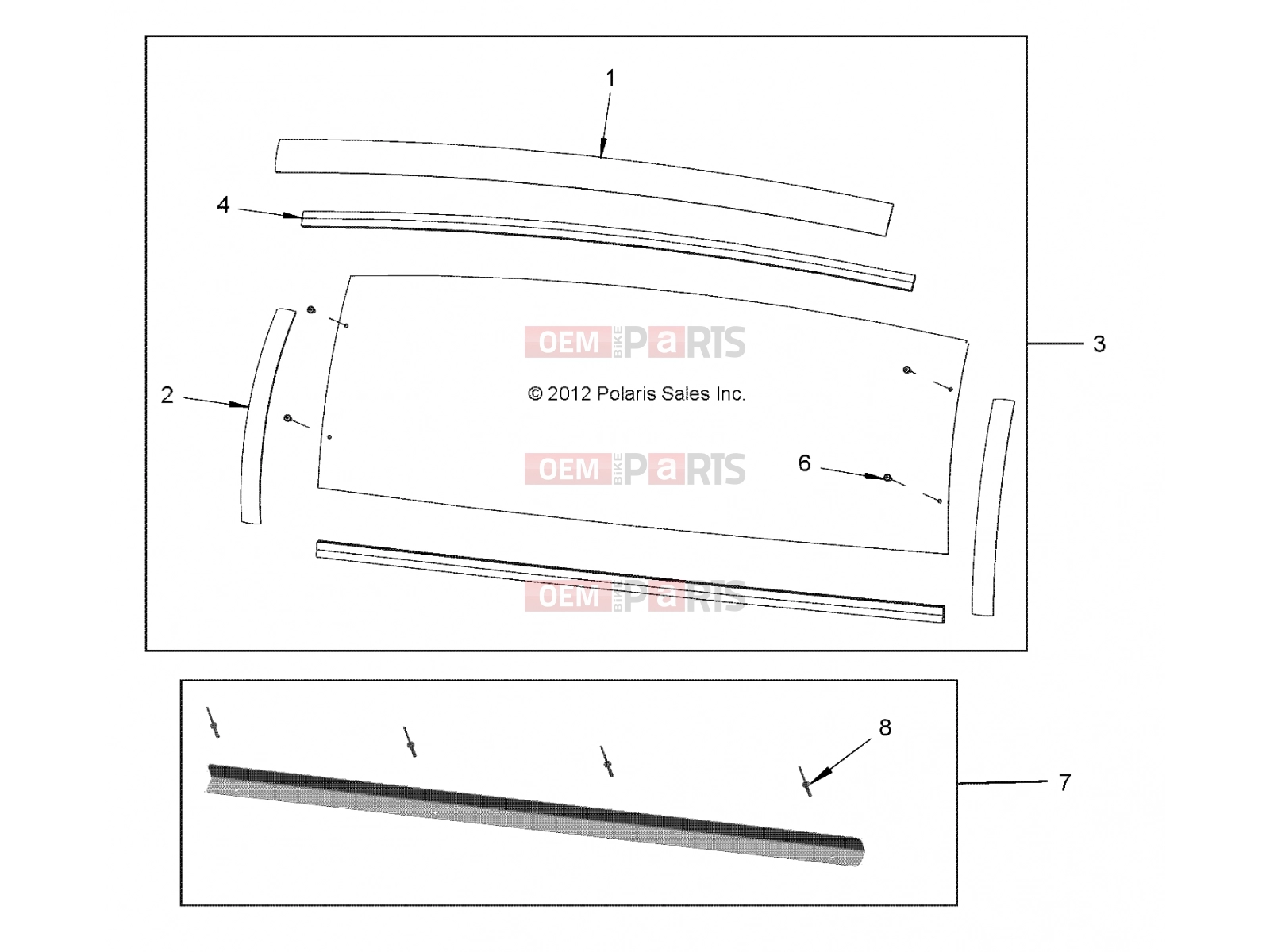 Polaris 2010 LEV GEM - E2/E4/E6/ES/EL/ELXD BODY | BODY, OPTIONS, REAR WINDOW - e4/e6 (49GEMOPTIONS11WINDOWE4)