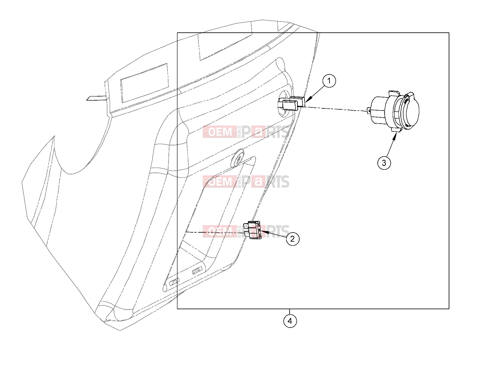 Polaris 2010 LEV GEM - E2/E4/E6/ES/EL/ELXD ELECTRICAL » ELECTRICAL, OPTIONS, ACCESSORY PLUG KIT - e2/e4/e6/eS/eL/eLXD (49GEMOPTIONS11PLUG)