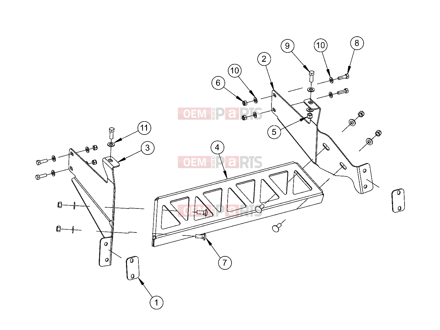 Polaris 2010 LEV GEM - E2/E4/E6/ES/EL/ELXD FRAME | FRAME, OPTIONS, BUMPER, MOUNT, REAR - e2/e4 (49GEMOPTIONS11BUMPERMTRR)