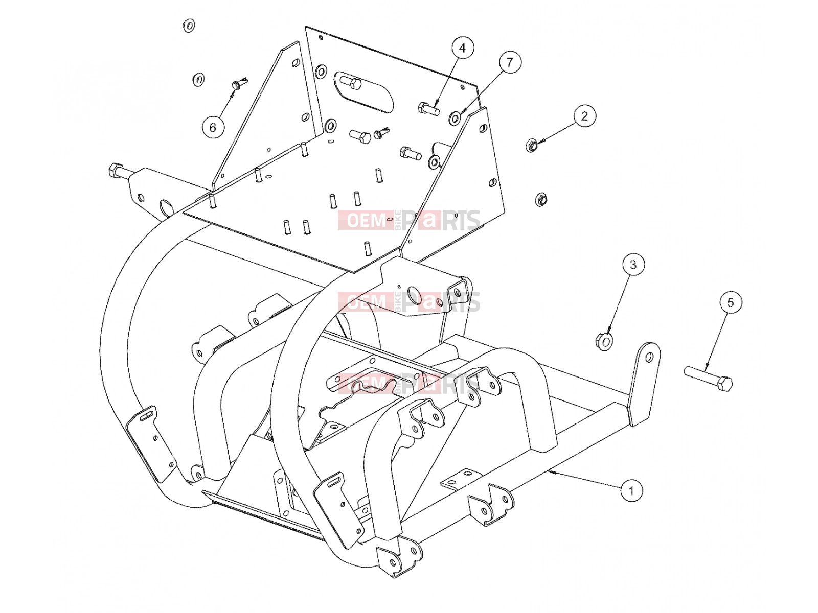 Polaris 2010 LEV GEM - E2/E4/E6/ES/EL/ELXD FRAME » FRAME, SUPPORT, FRONT - e2/e4/e6/eS/eL/eLXD (49GEMFRAME11FRT)