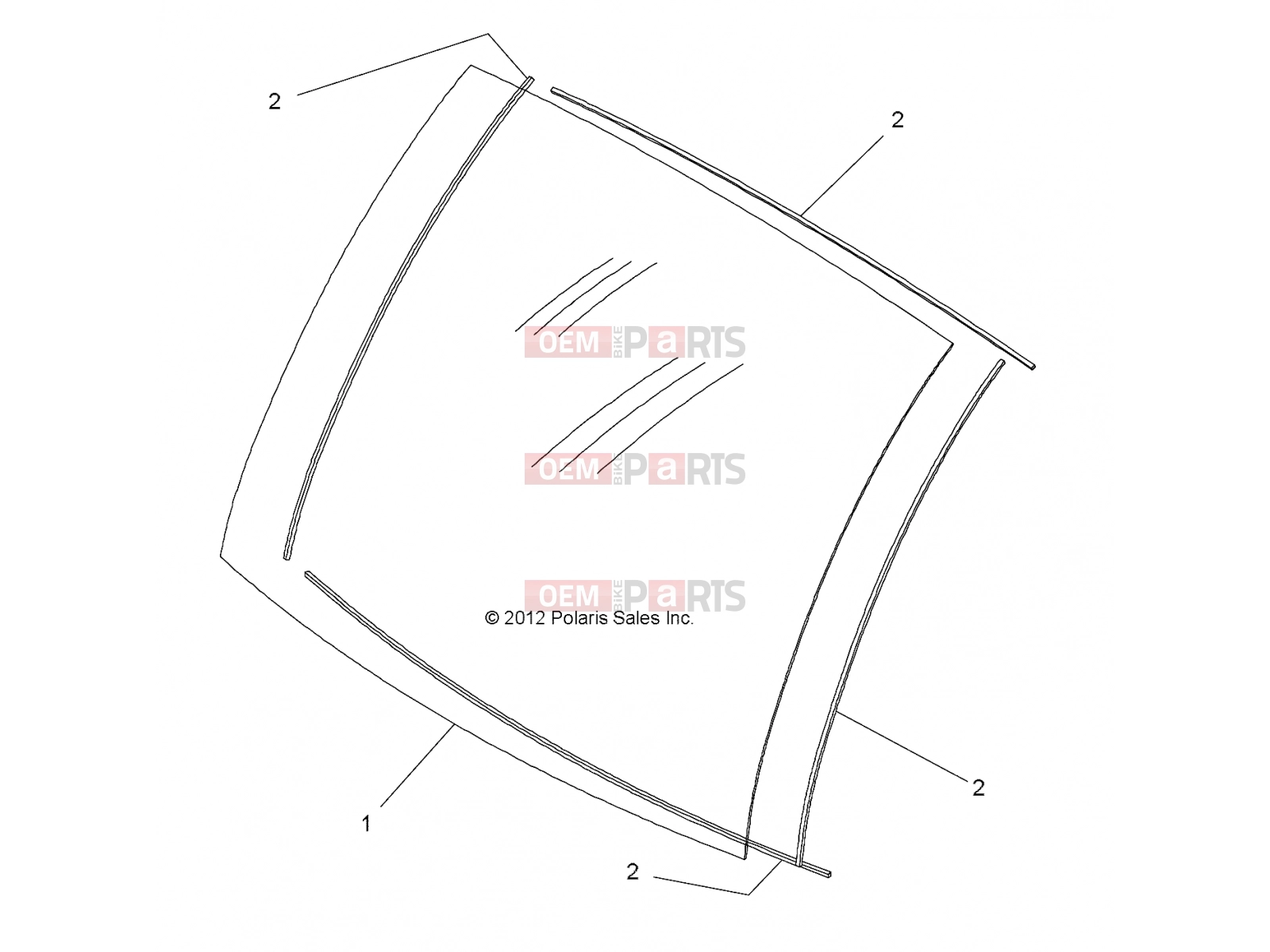 Polaris 2008 LEV GEM - E2/E4/E6/ES/EL/ELXD BODY | BODY, WINDSHIELD - e2/e4/e6/eS/eL/eLXD (49GEMBODY11WINDSHIELD)