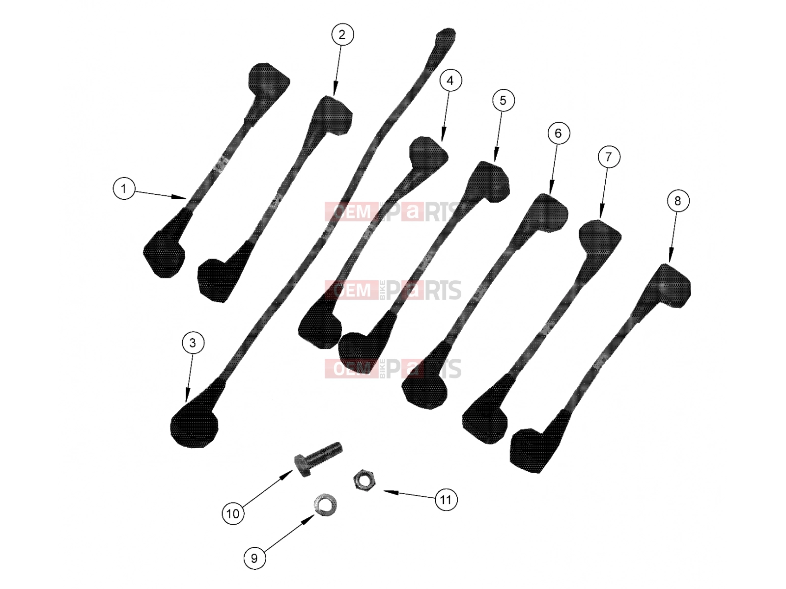 Polaris 2008 LEV GEM - E2/E4/E6/ES/EL/ELXD ELECTRICAL » ELECTRICAL, BATTERY INTERCONNECTS, NINE 8V BATTERIES - e6wSopt (49GEMELECTRICAL11BCABLEE6)