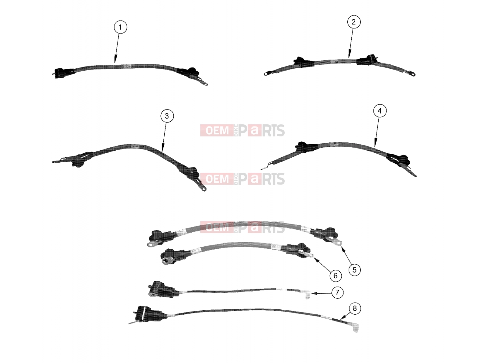 Polaris 2008 LEV GEM - E2/E4/E6/ES/EL/ELXD ELECTRICAL » ELECTRICAL, CABLES, W/O COOLING PACKAGE - e2/e4/eS/eL (49GEMELECTRICAL11CABLES)