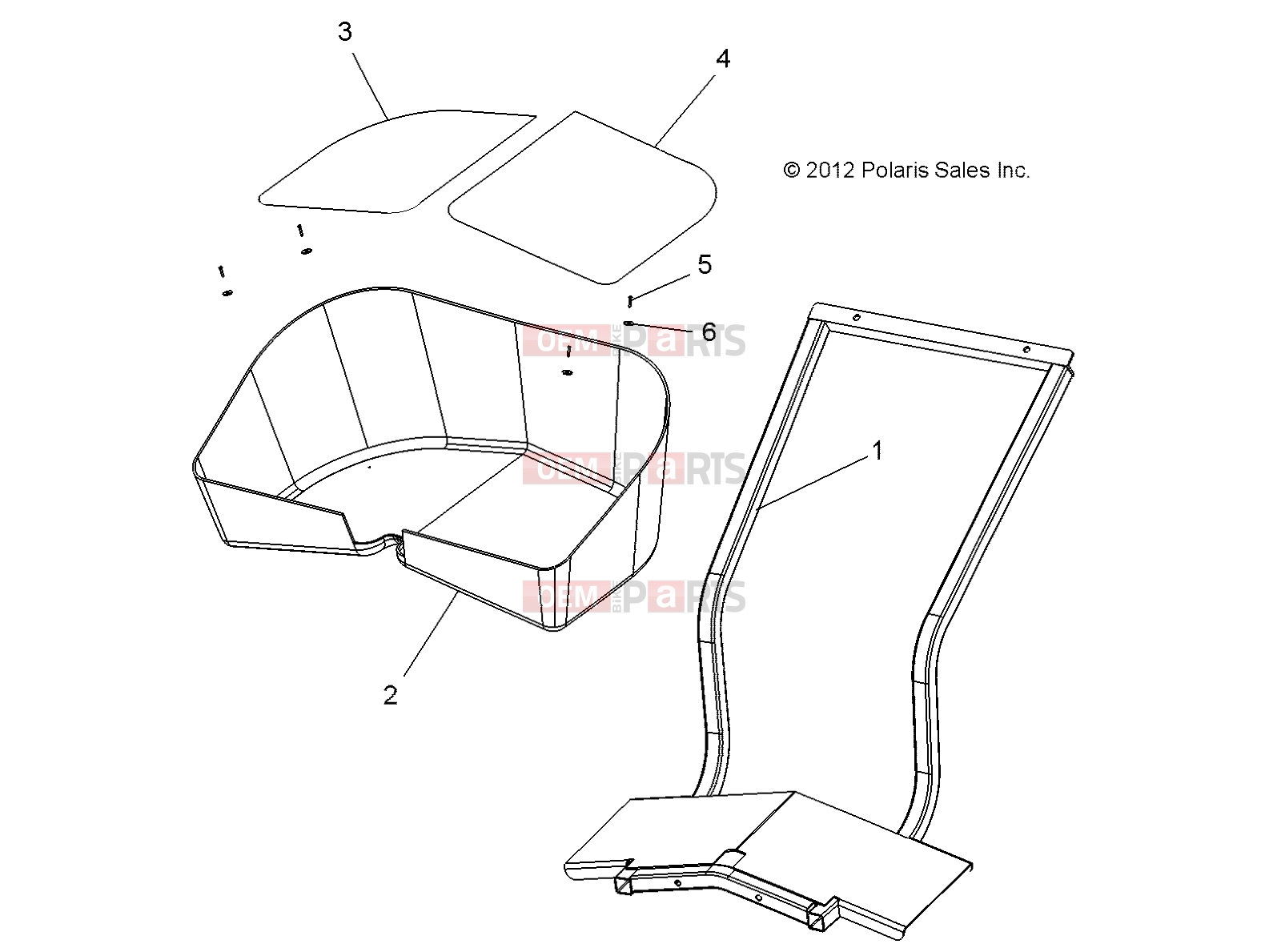 Polaris 2007 LEV GEM - E2/E4/E6/ES/EL/ELXD FRAME » FRAME, OPTIONS, LOWER FRAME LINKSBACK - e2/e4/e6 (49GEMOPTIONS11LINKSBACKE4)