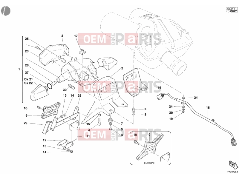 DUCATI 2005 Multistrada 1000 TAILLIGHT » LIGHTING SYSTEM