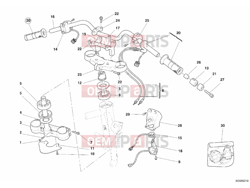 DUCATI 2005 Multistrada 1000 S HANDLEBAR » HANDLE BAR