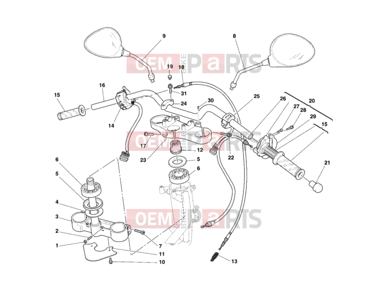 DUCATI 2005 Monster 400 Dark HANDLEBAR » HANDLE BAR