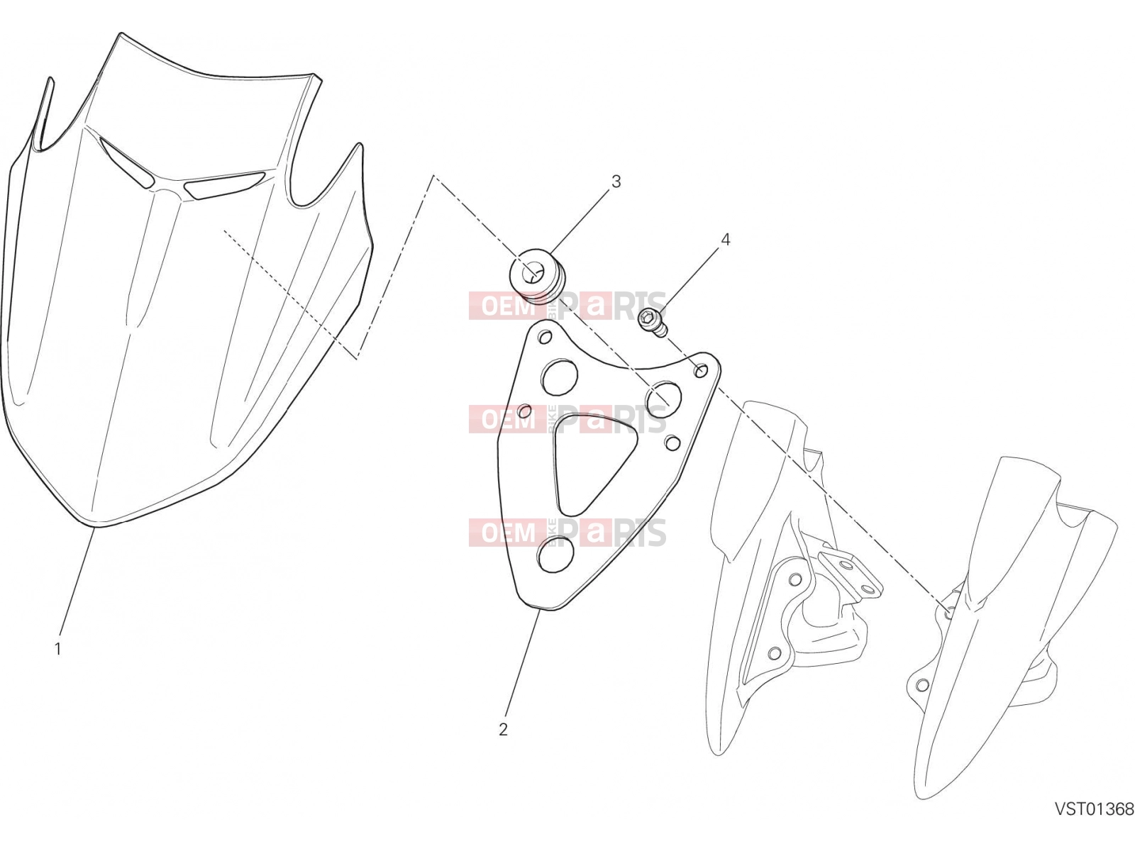 DUCATI 2015 Diavel Carbon WINDSHIELD [MOD:DVLC]