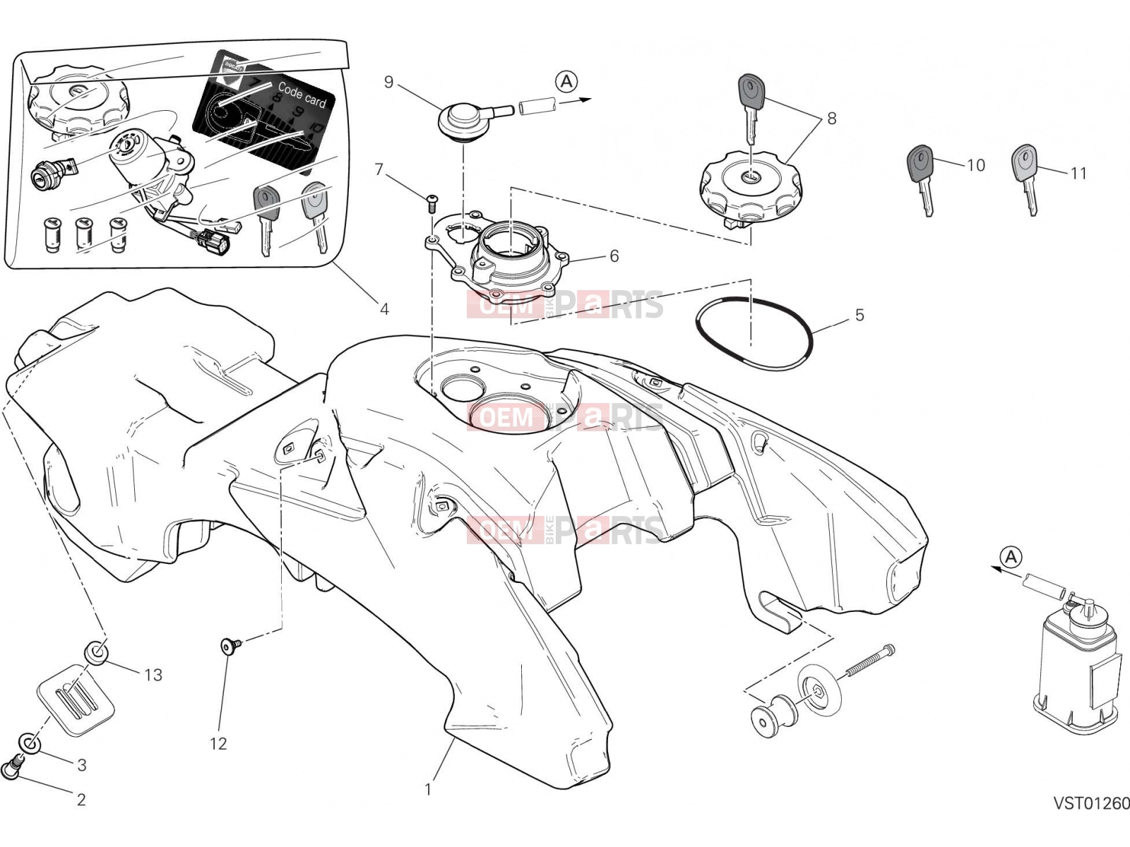 DUCATI 2015 Hyperstrada FUEL TANK [MOD:HYP STR;XST:TWN]