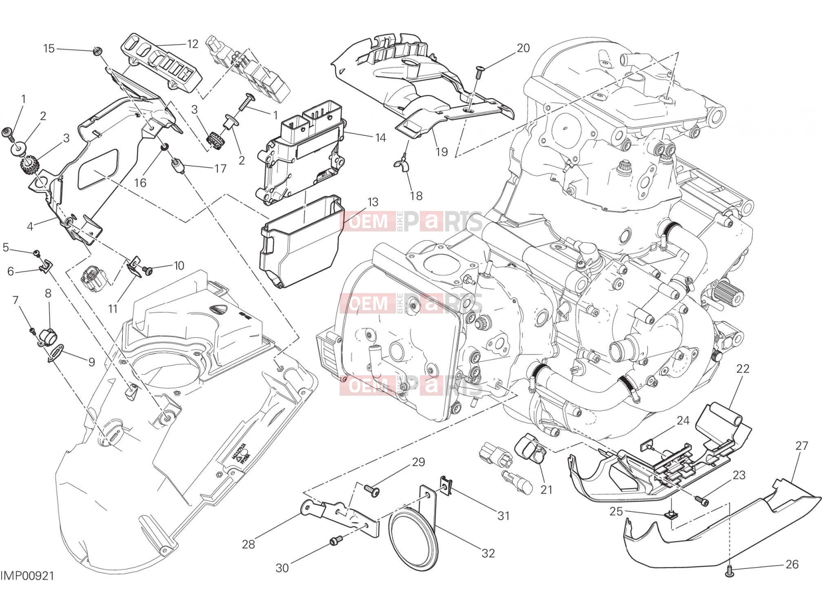 DUCATI 2015 Monster 821 ENGINE CONTROL UNIT [MOD:M 821]