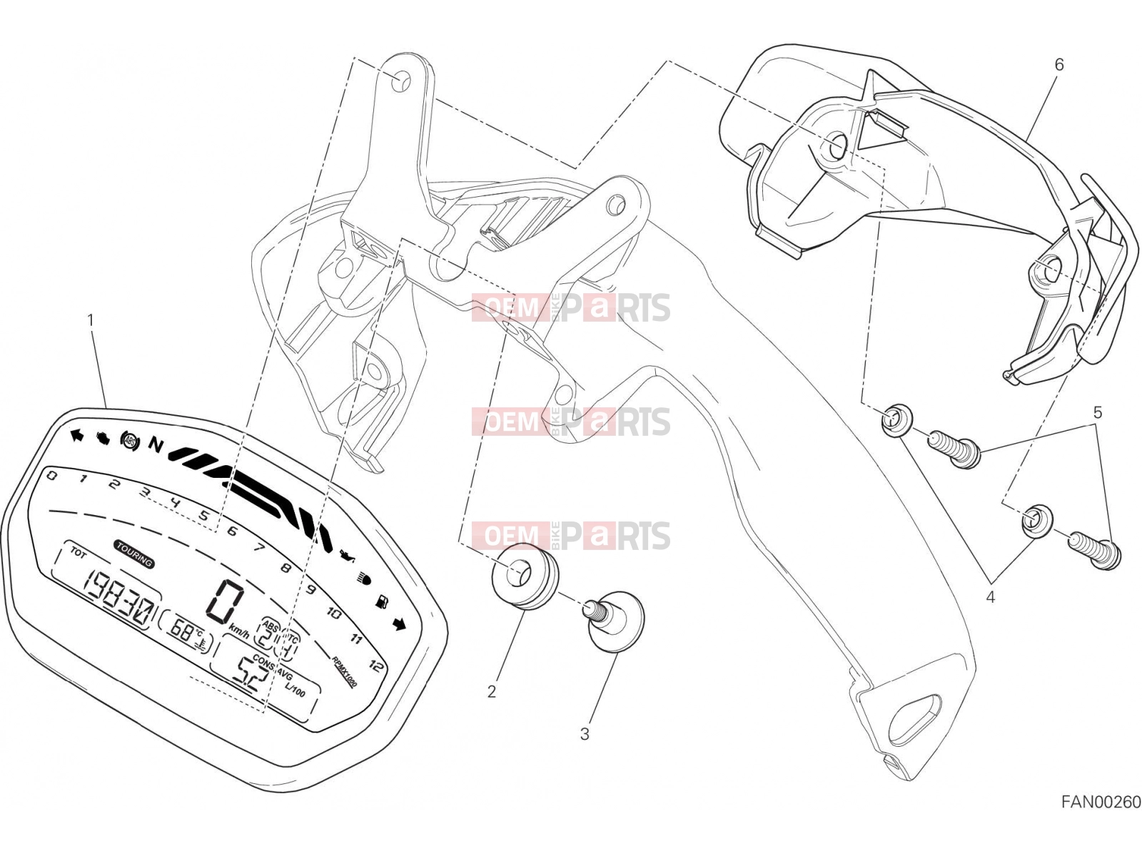 DUCATI 2015 Monster 821 INSTRUMENT PANEL [MOD:M 821]