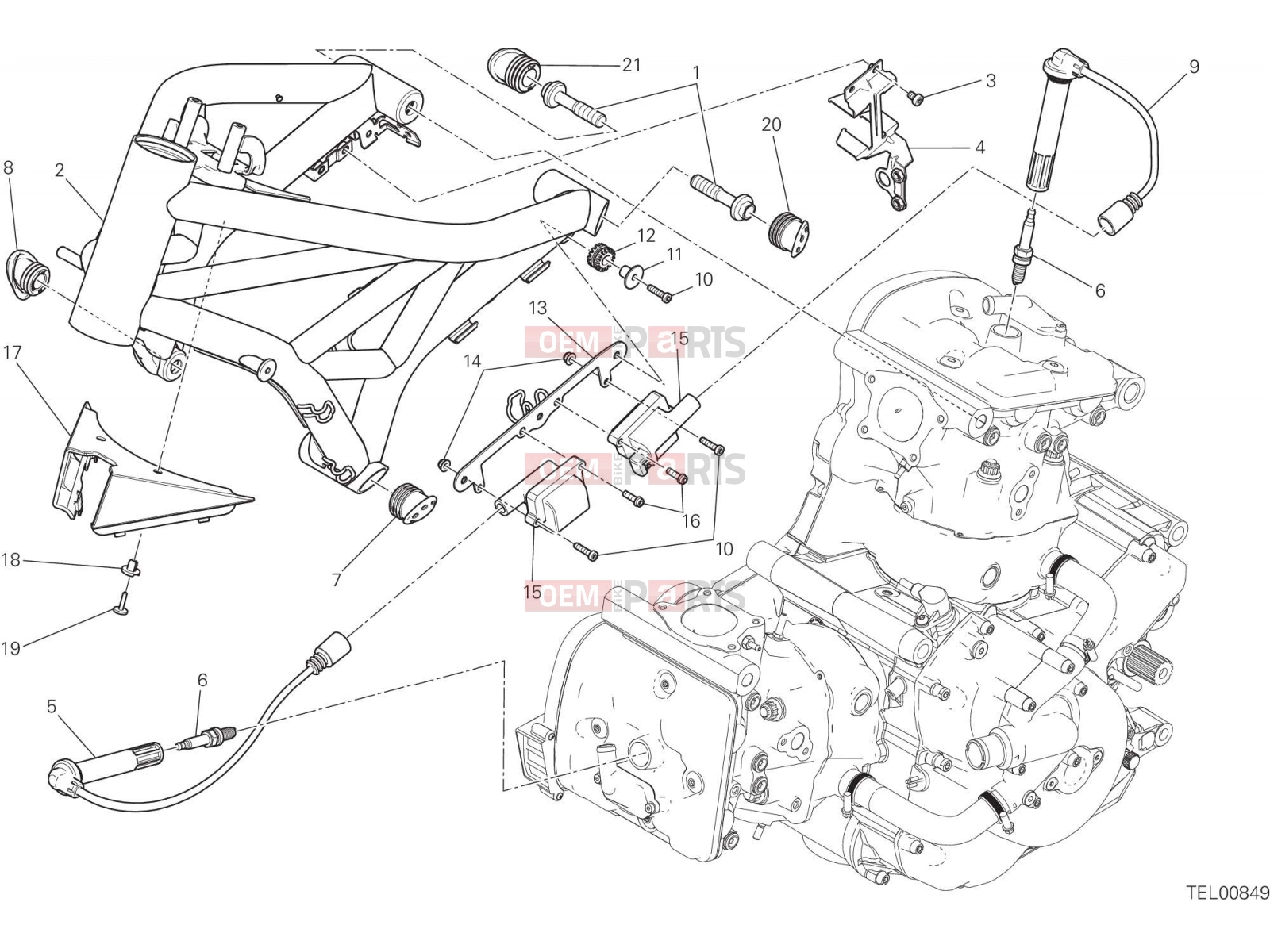 DUCATI 2015 Monster 821 FRAME [MOD:M 821]