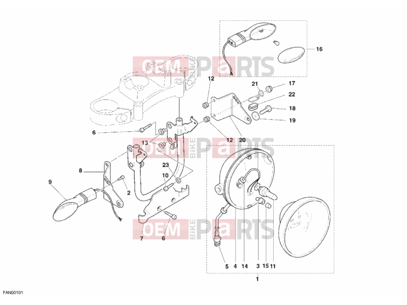 DUCATI 2005 Monster 400 Dark HEADLIGHT » LIGHTING SYSTEM