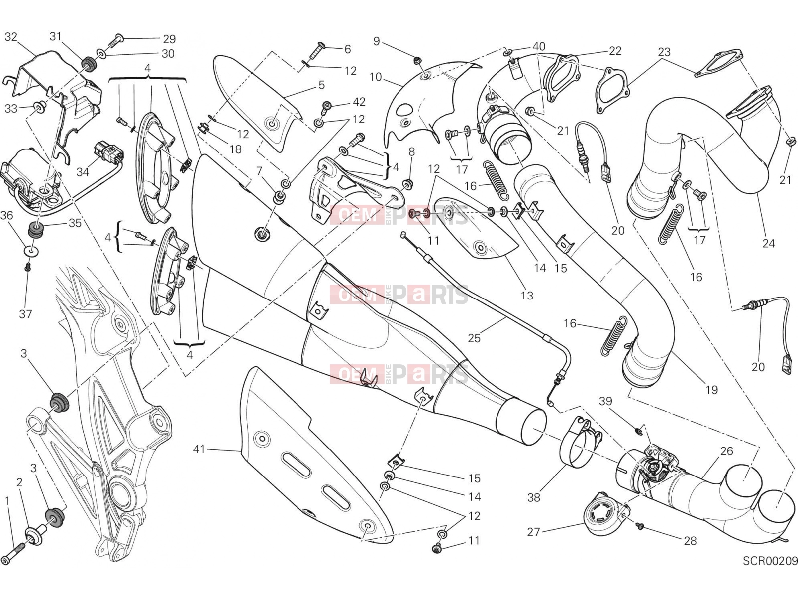 DUCATI 2016 Diavel EXHAUST SYSTEM [MOD:DVL]