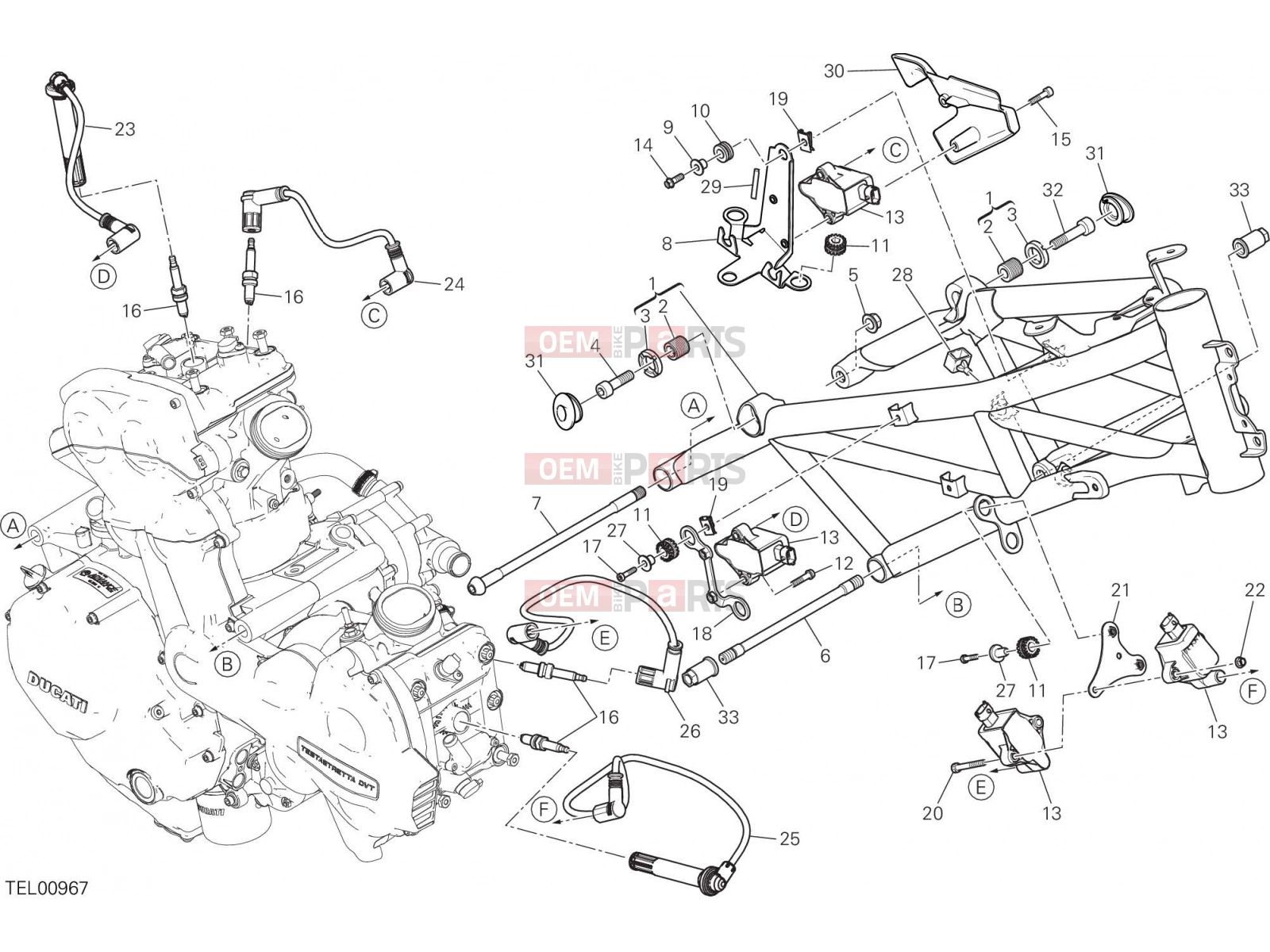 DUCATI 2016 Multistrada 1200 Enduro FRAME [MOD:MS1200E]