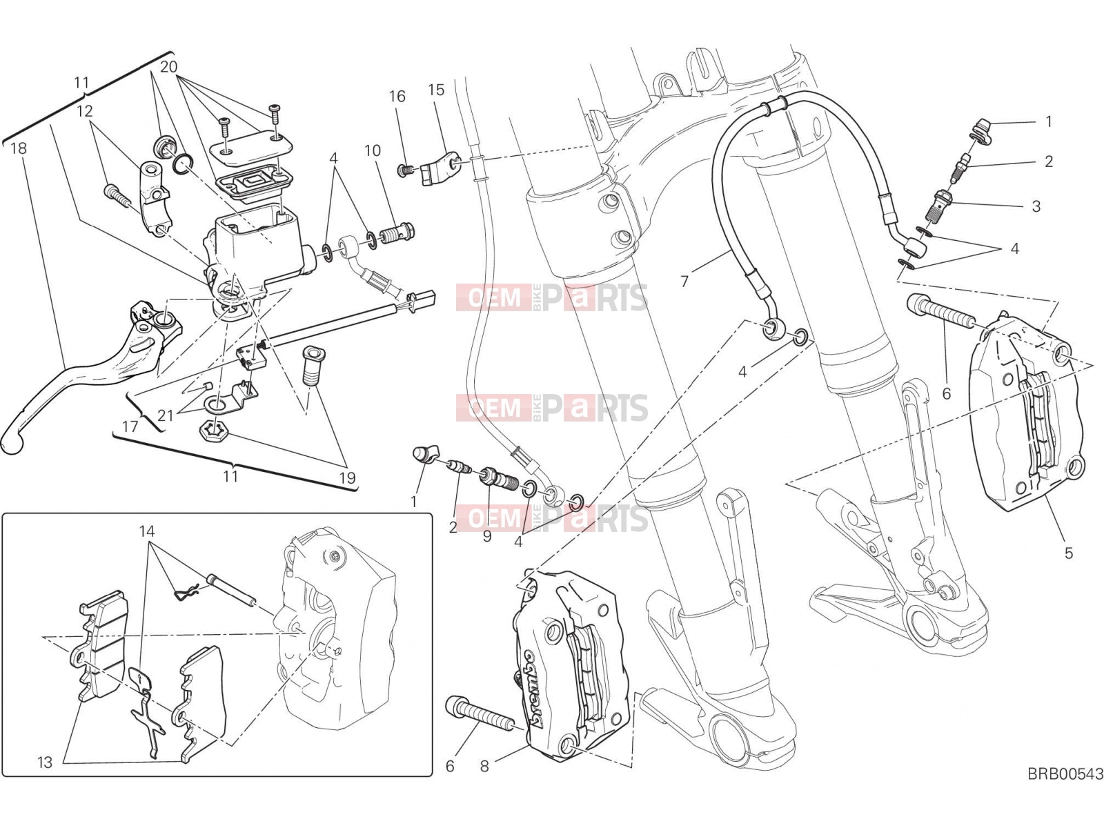 DUCATI 2017 Monster 821 FRONT BRAKE SYSTEM [MOD:M 821]