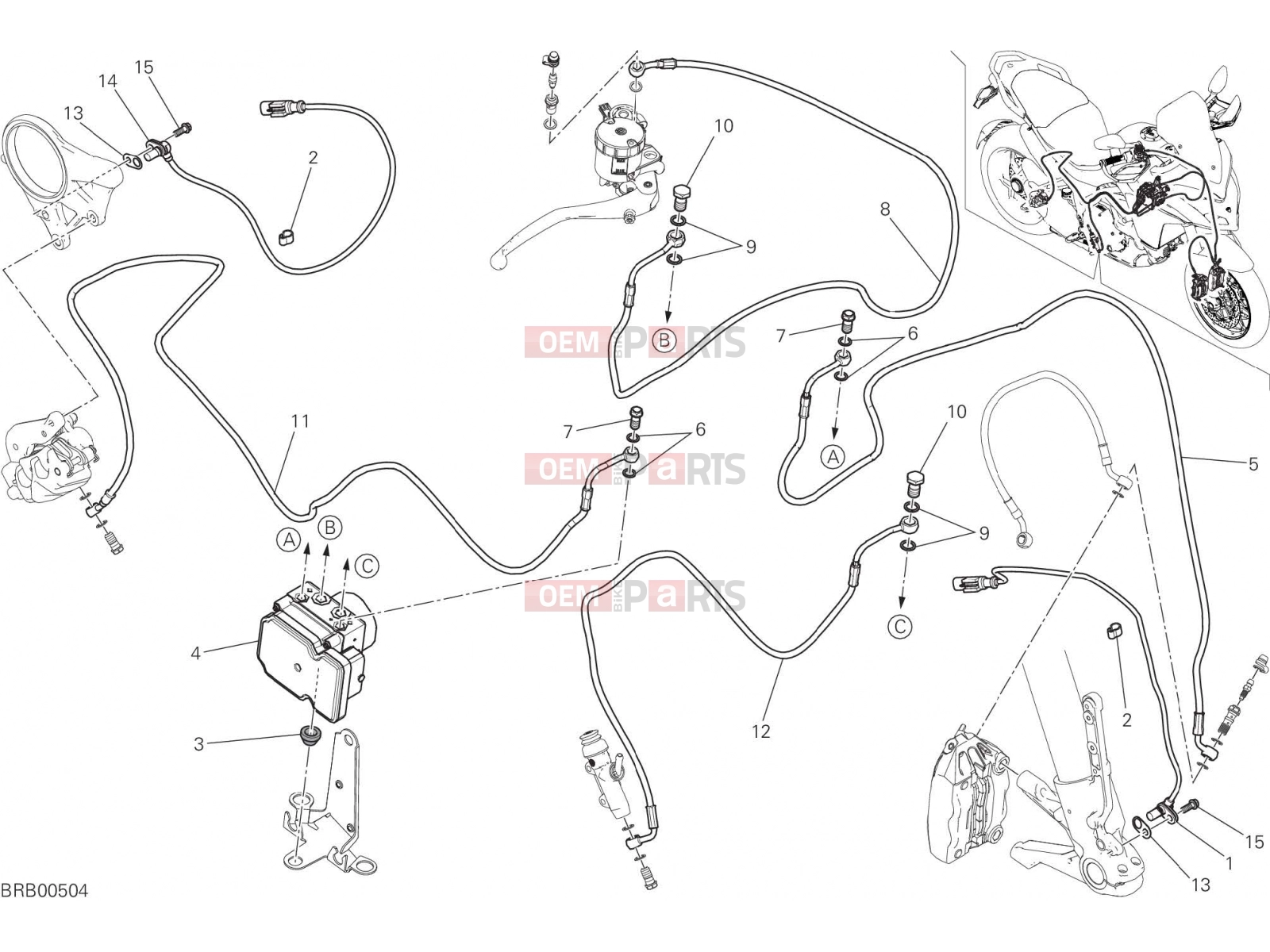 DUCATI 2017 Multistrada 1200 BRAKING SYSTEM ABS [MOD:MS1200]