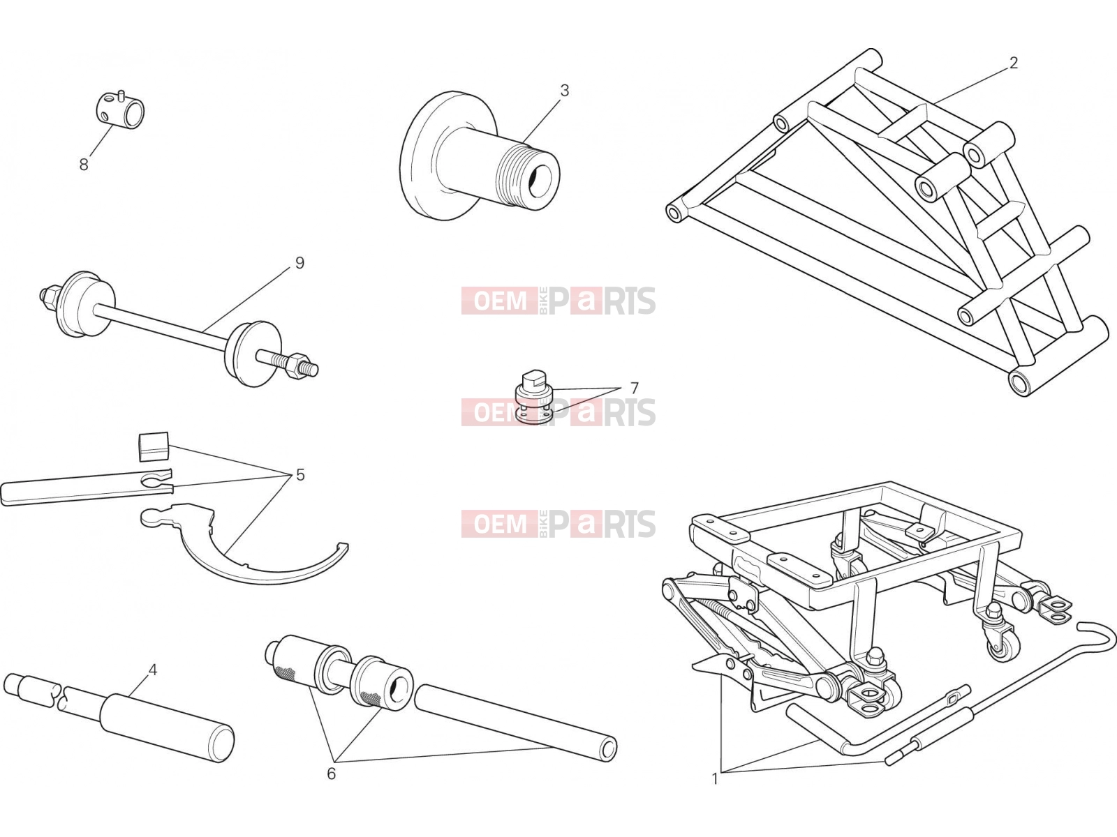 DUCATI 2018 Monster 1200 S WORKSHOP SERVICE TOOLS, FRAME [MOD:M 1200S]