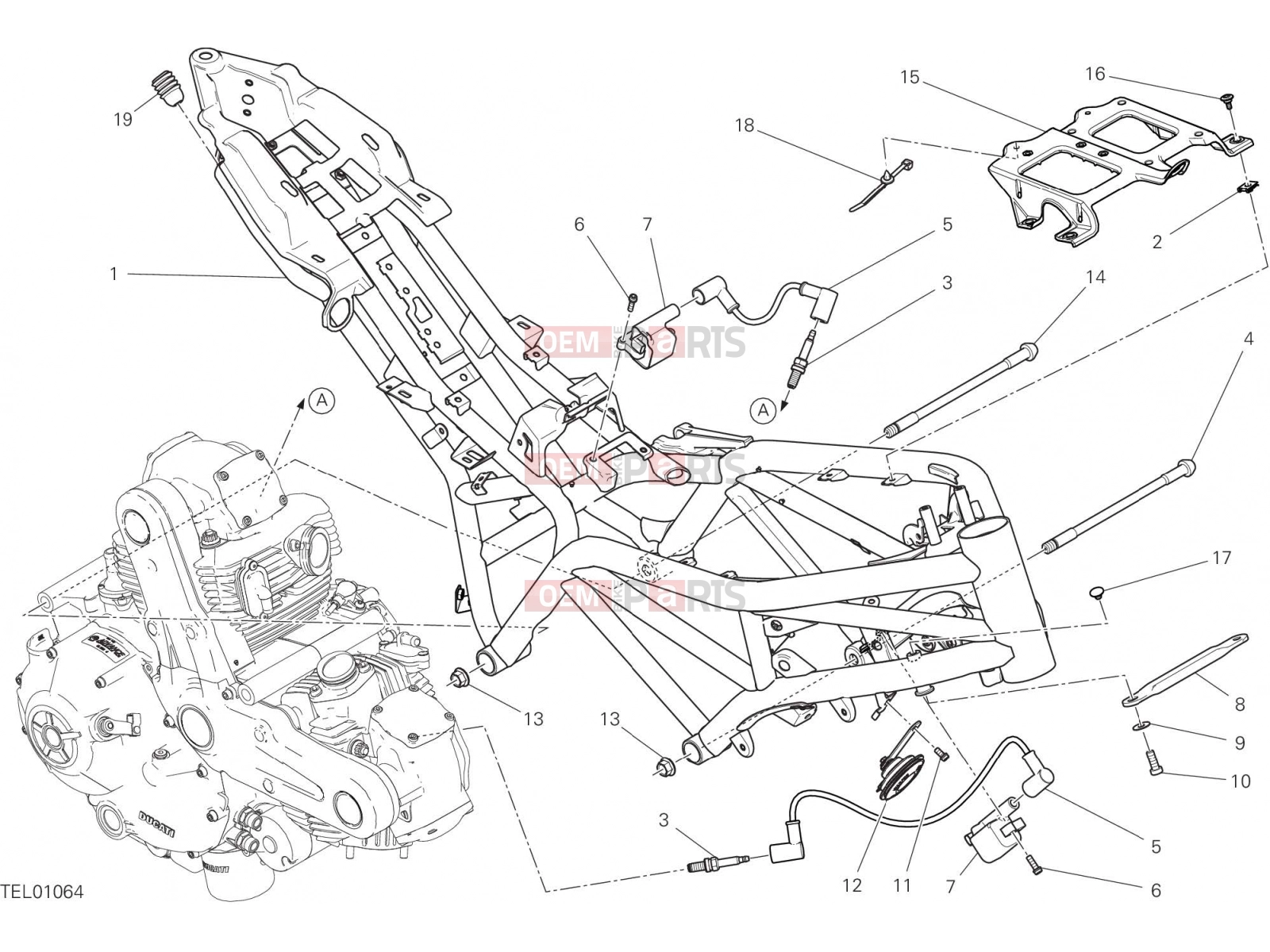 DUCATI 2018 Monster 797 FRAME [MOD:M 797]