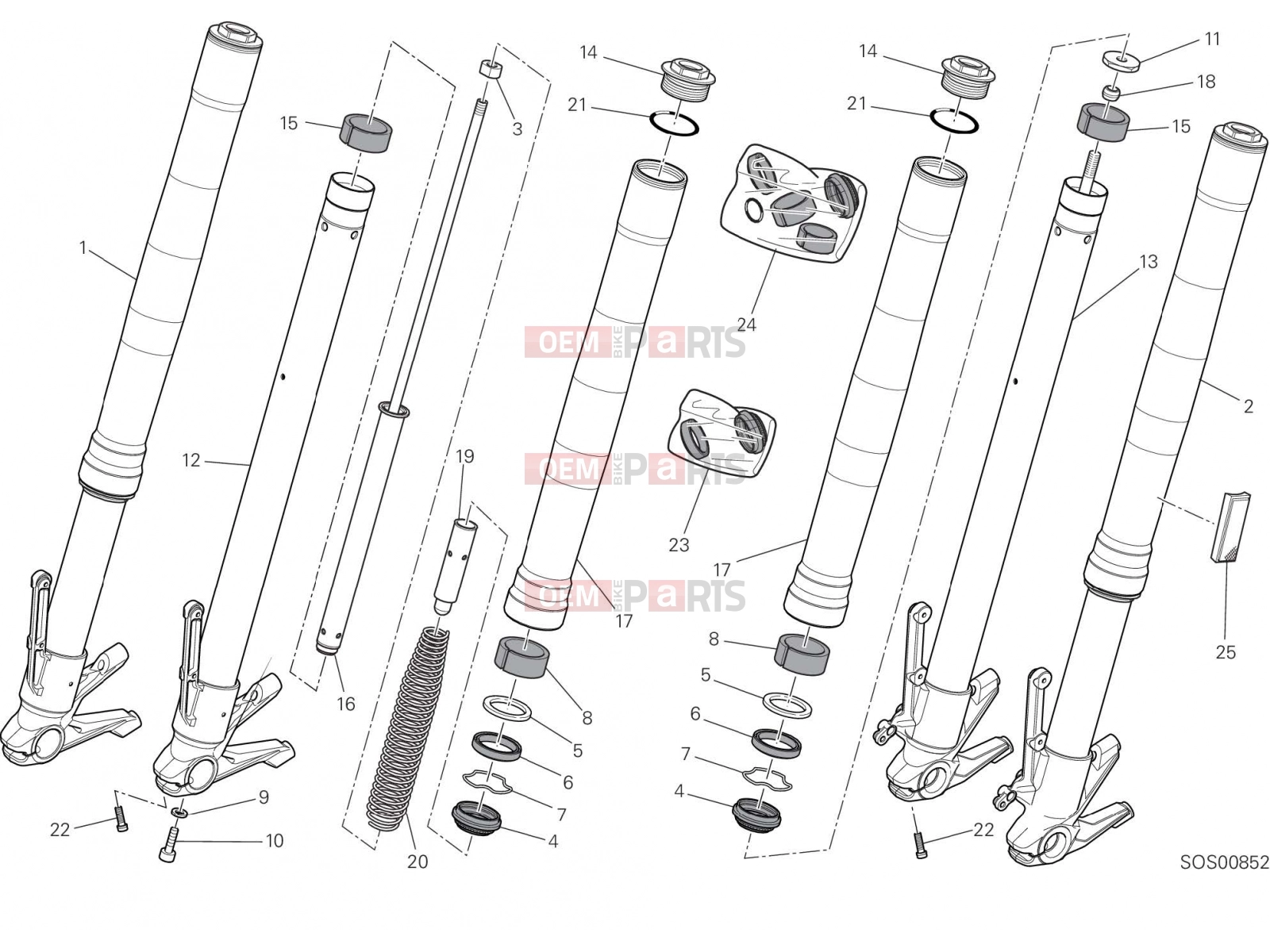 DUCATI 2018 Monster 797 FRONT FORK [MOD:M 797]