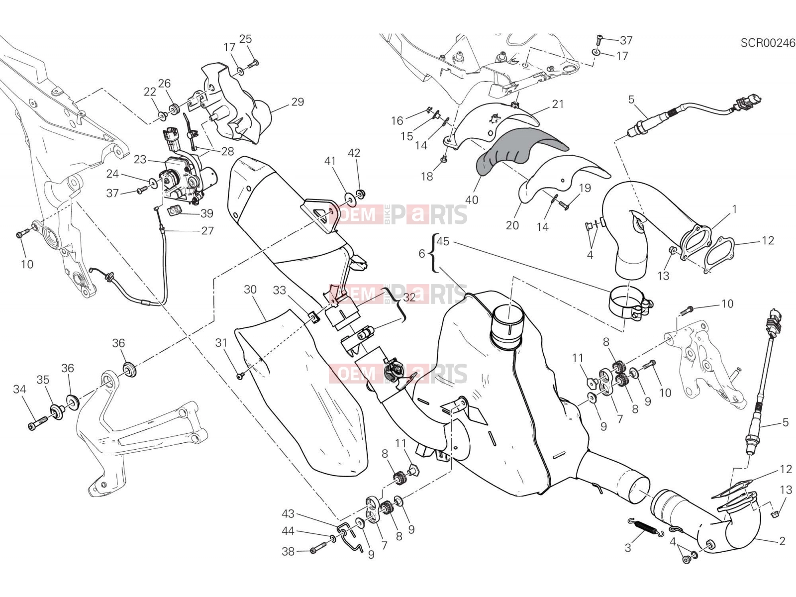 DUCATI 2018 Multistrada 950 EXHAUST SYSTEM [MOD:MS950]