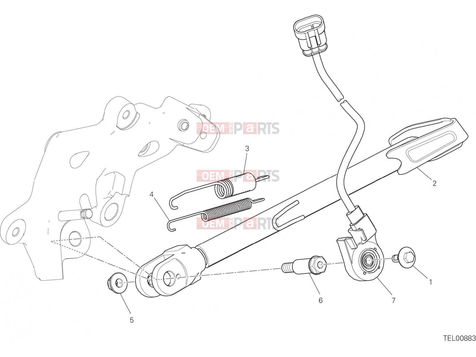 DUCATI 2018 Multistrada 1260 SIDE STAND [MOD:MS1260]
