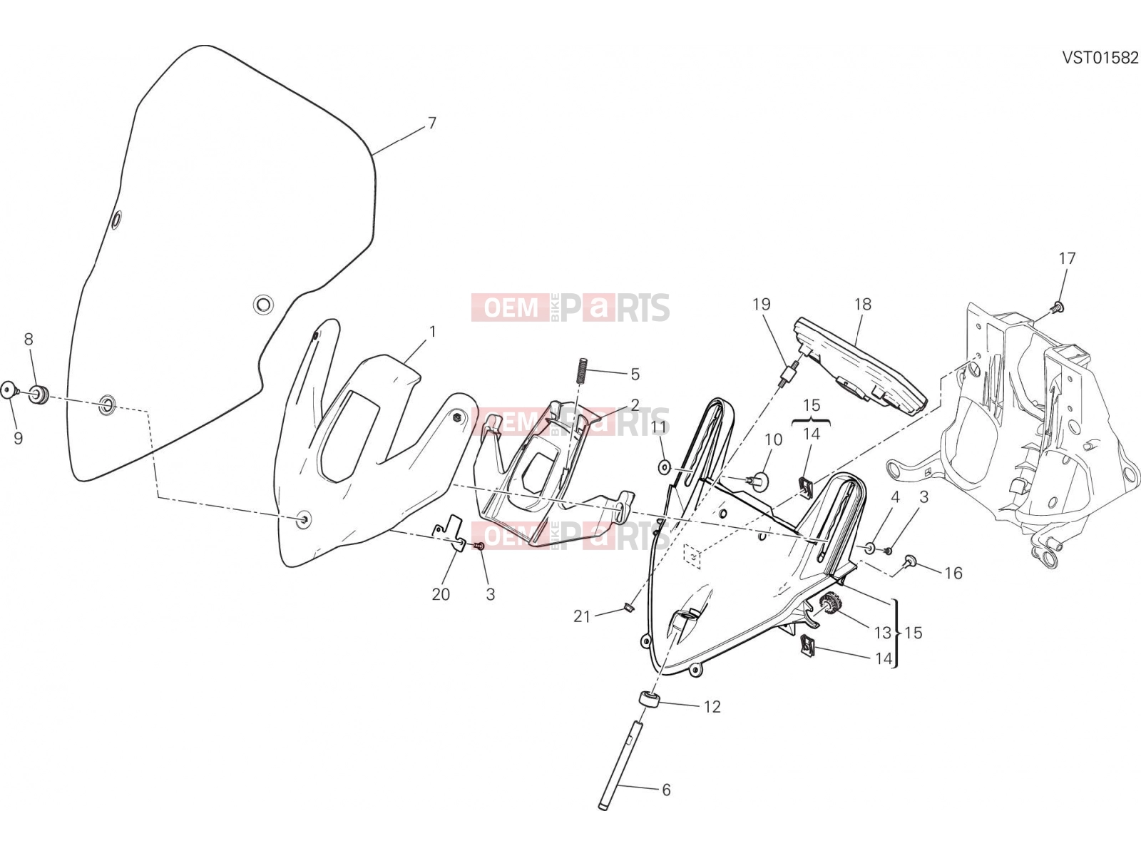 DUCATI 2018 Multistrada 1200 Enduro Pro WINDSHIELD [MOD:MS1200EP]