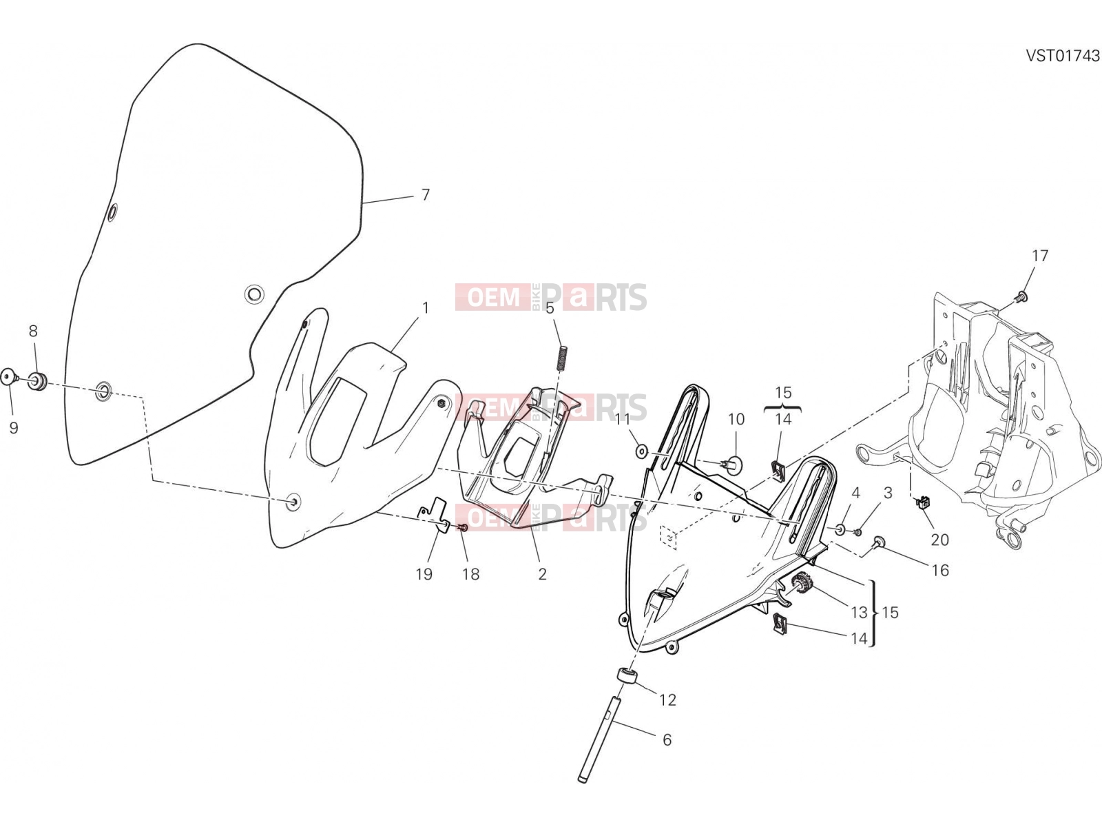 DUCATI 2018 Multistrada 1260 S WINDSHIELD [MOD:MS1260S]
