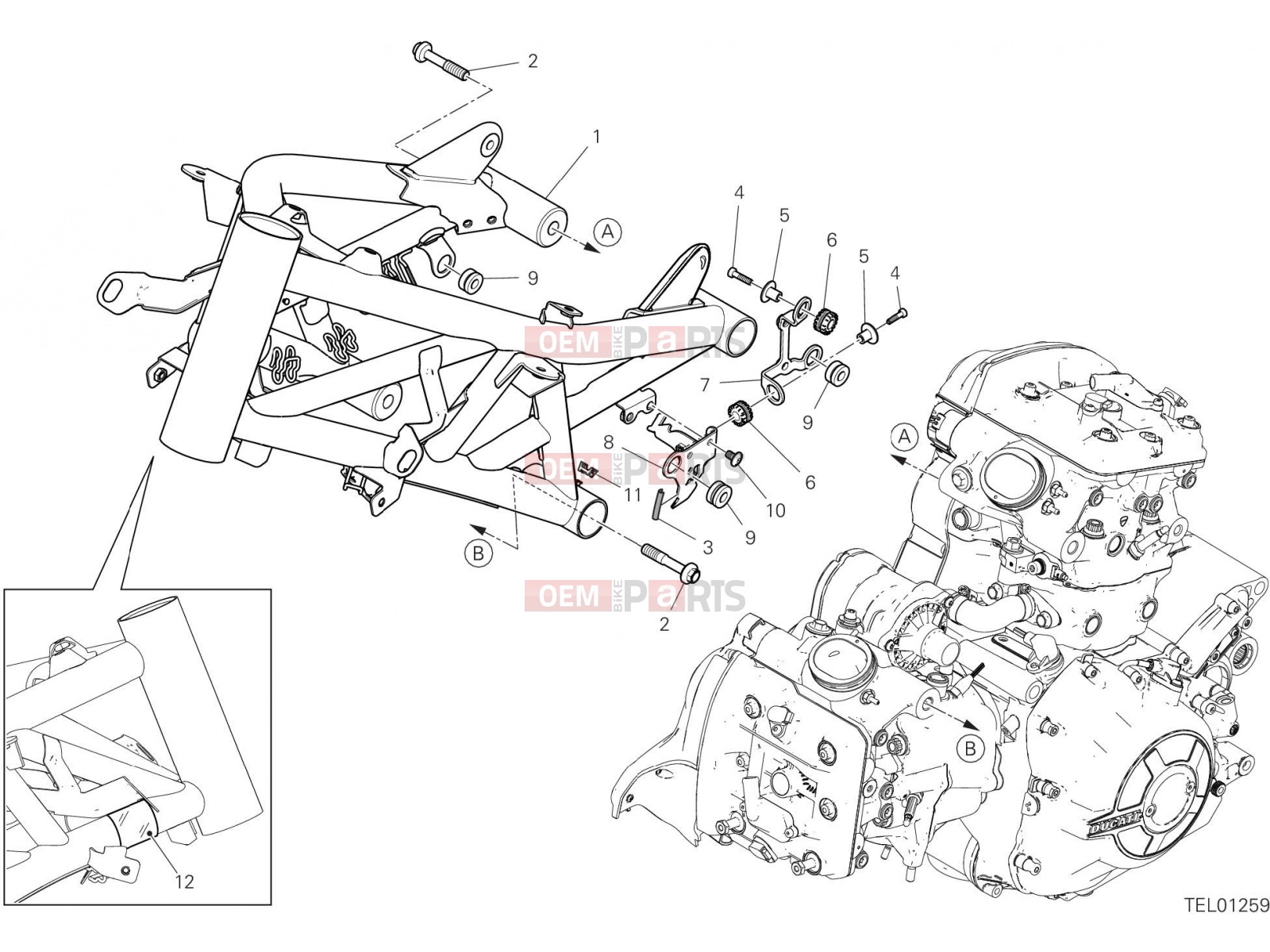 DUCATI 2019 Diavel FRAME [MOD:DVL1260]