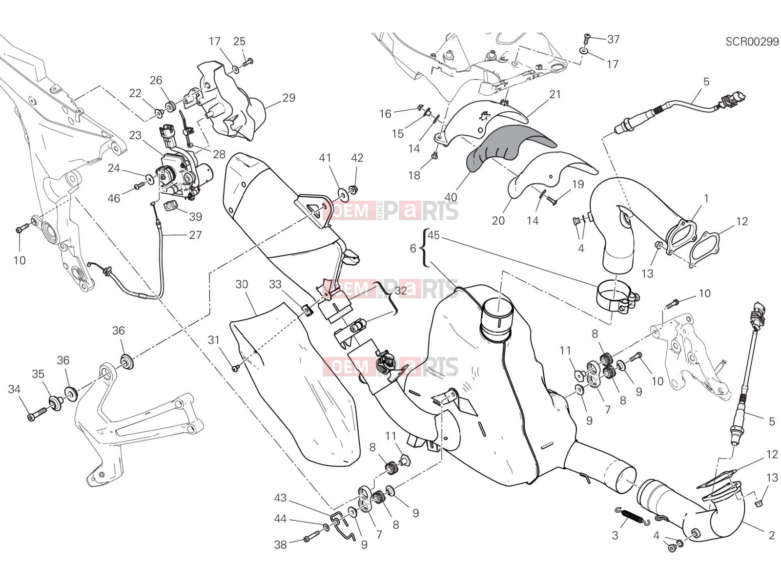 DUCATI 2019 Multistrada 950  EXHAUST SYSTEM [MOD:MS950]