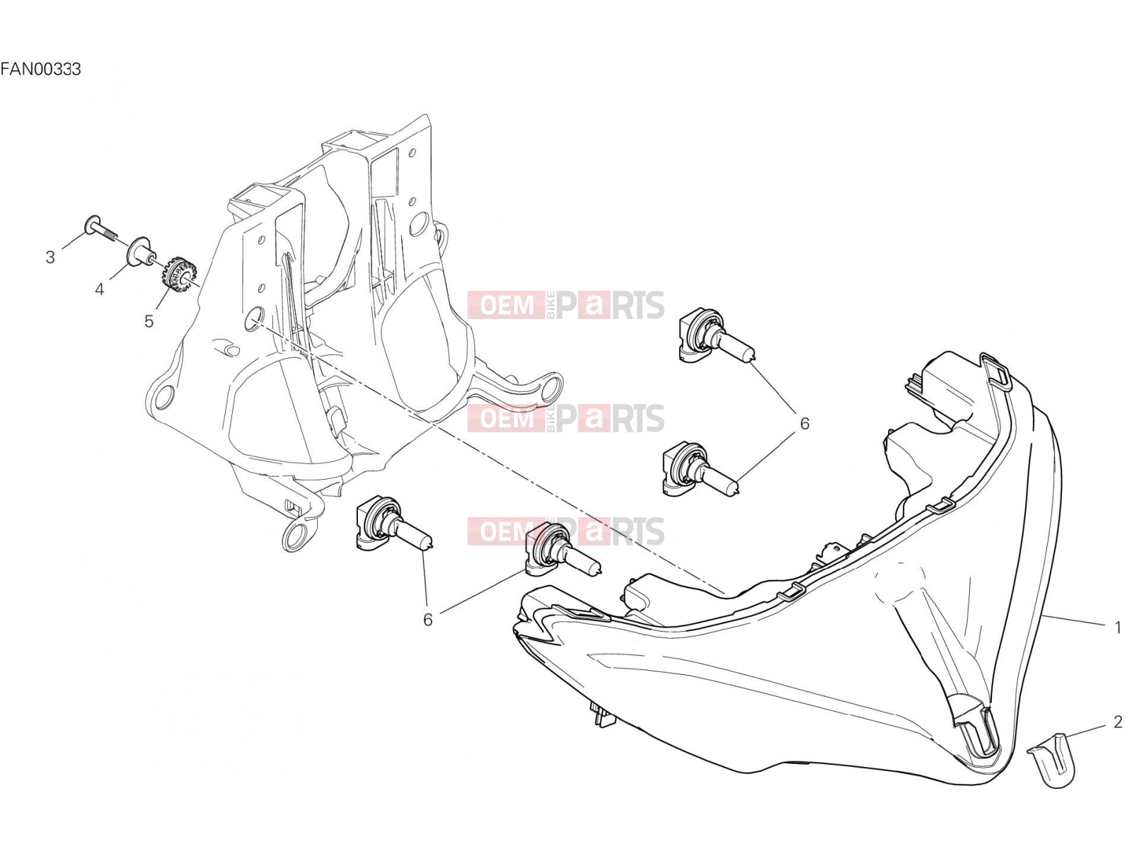 DUCATI 2020 Multistrada 950  HEADLIGHT [MOD:MS950]