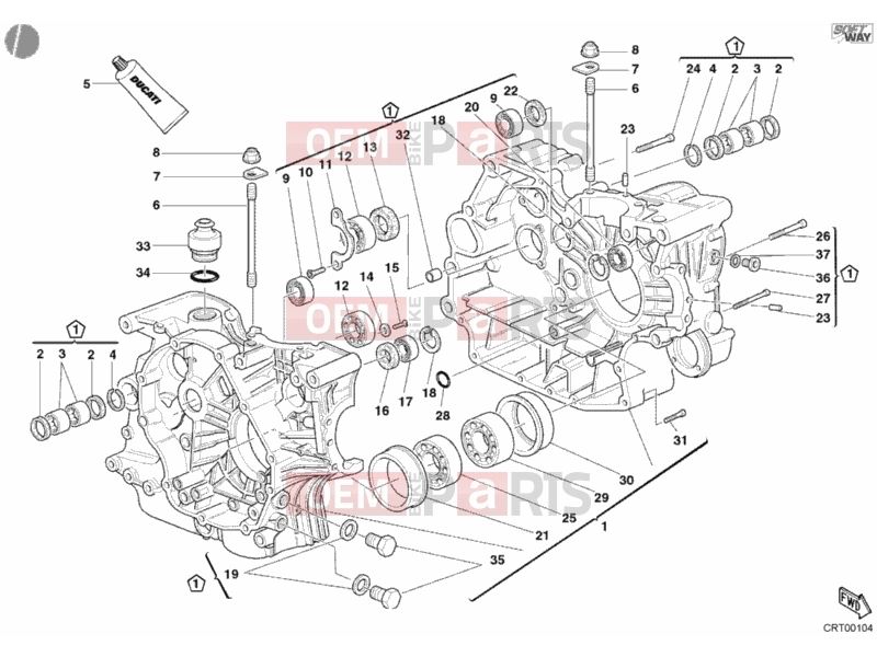 DUCATI 2005 Monster 620 CRANKCASE » ENGINE CASE