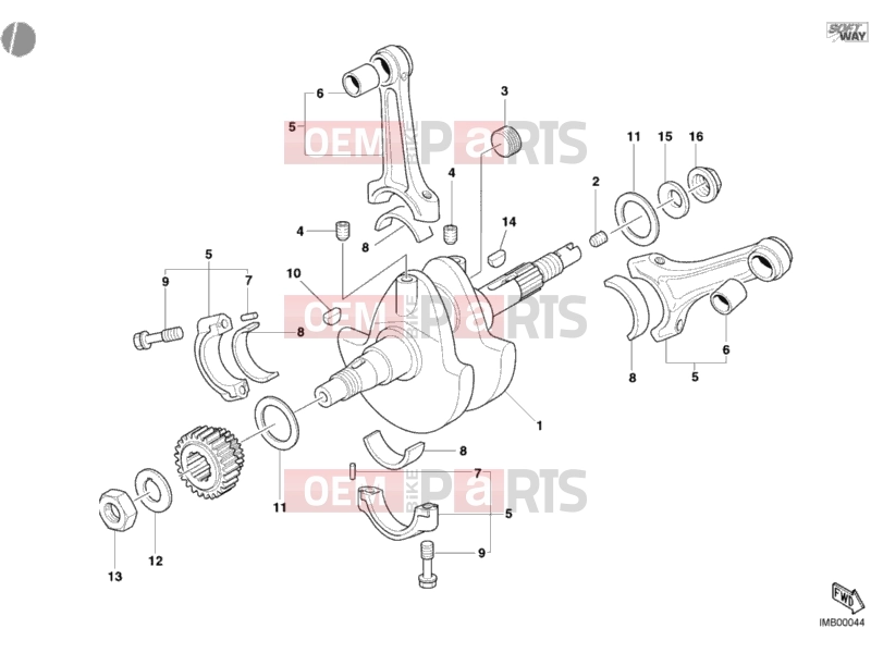 DUCATI 2005 Monster 620 Dark CRANKSHAFT » ENGINE CASE