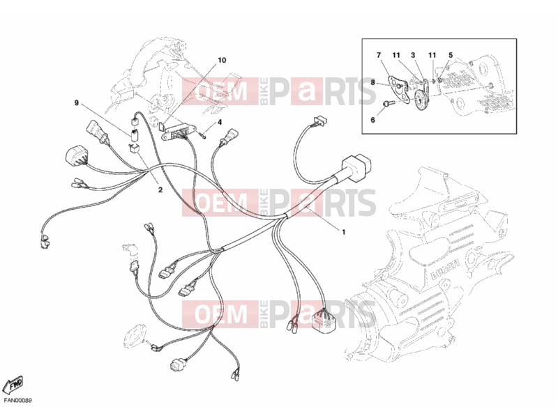 DUCATI 2005 Superbike 749 R CABLE HEADLIGHT » LIGHTING SYSTEM