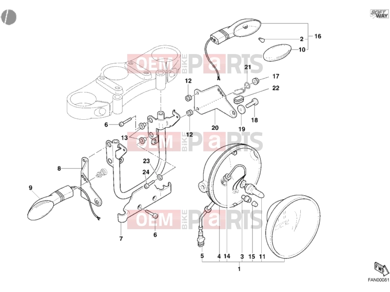 DUCATI 2005 Monster S4R HEADLIGHT » LIGHTING SYSTEM