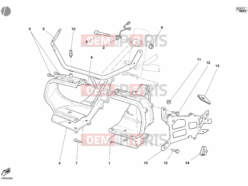 DUCATI 2005 Sporttouring ST3 BRACKET, HEADLIGHT » LIGHTING SYSTEM