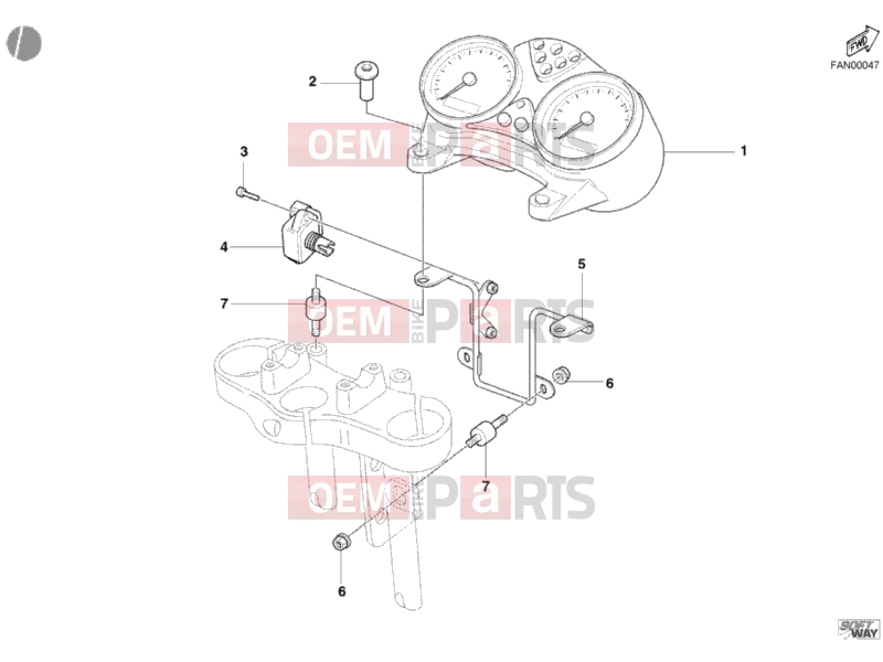 DUCATI 2004 Monster 800 METER » HANDLE BAR
