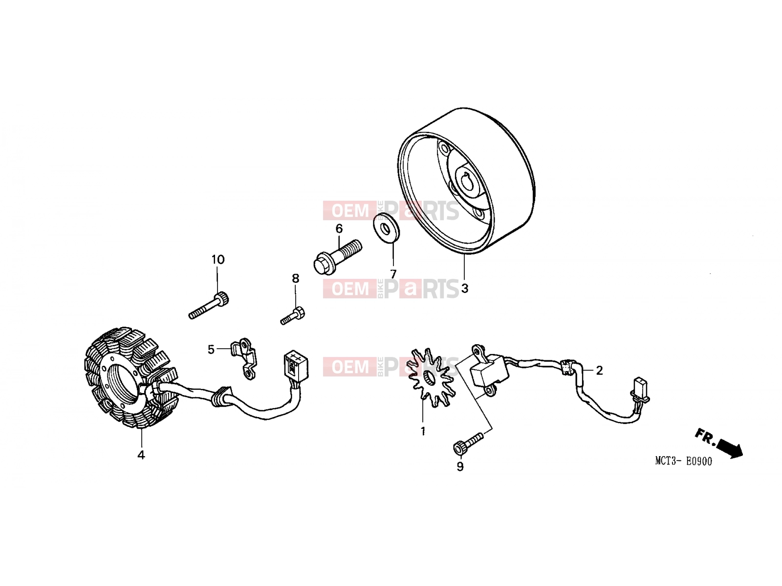 HONDA FJS600D5 ED SILVER WING 2005 E-9 GENERATOR