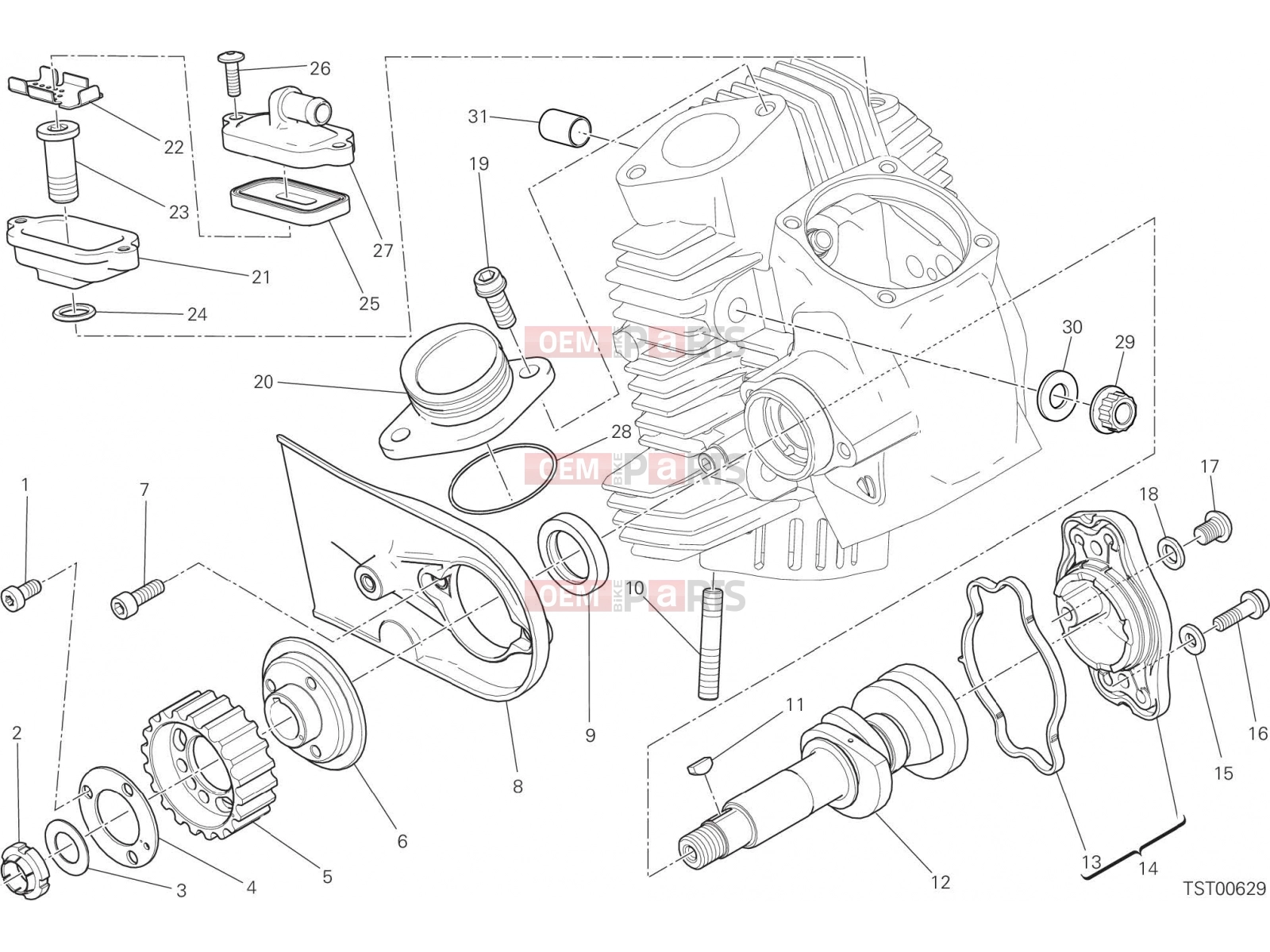 DUCATI 2021 Scrambler ICON HORIZONTAL HEAD – TIMING SYSTEM