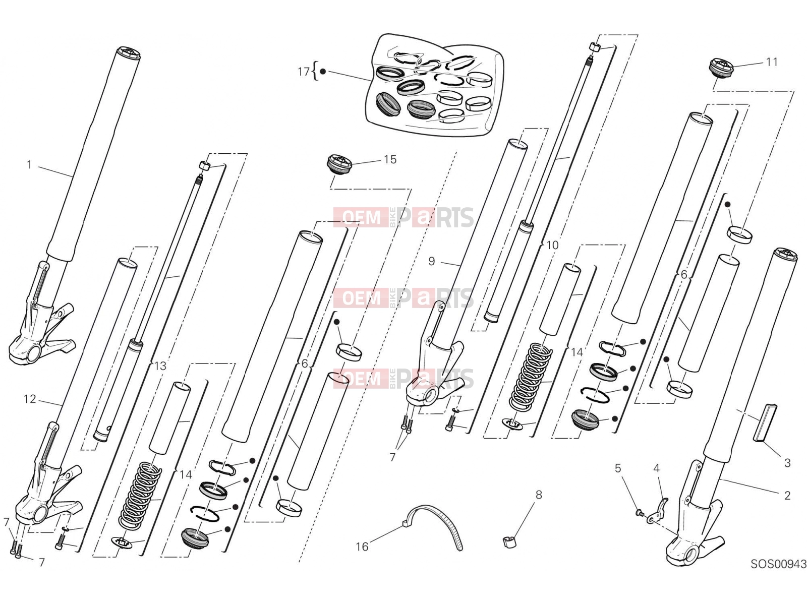 DUCATI 2021 Scrambler 1100 Pro FRONT FORK [MOD:SCR11PRO]