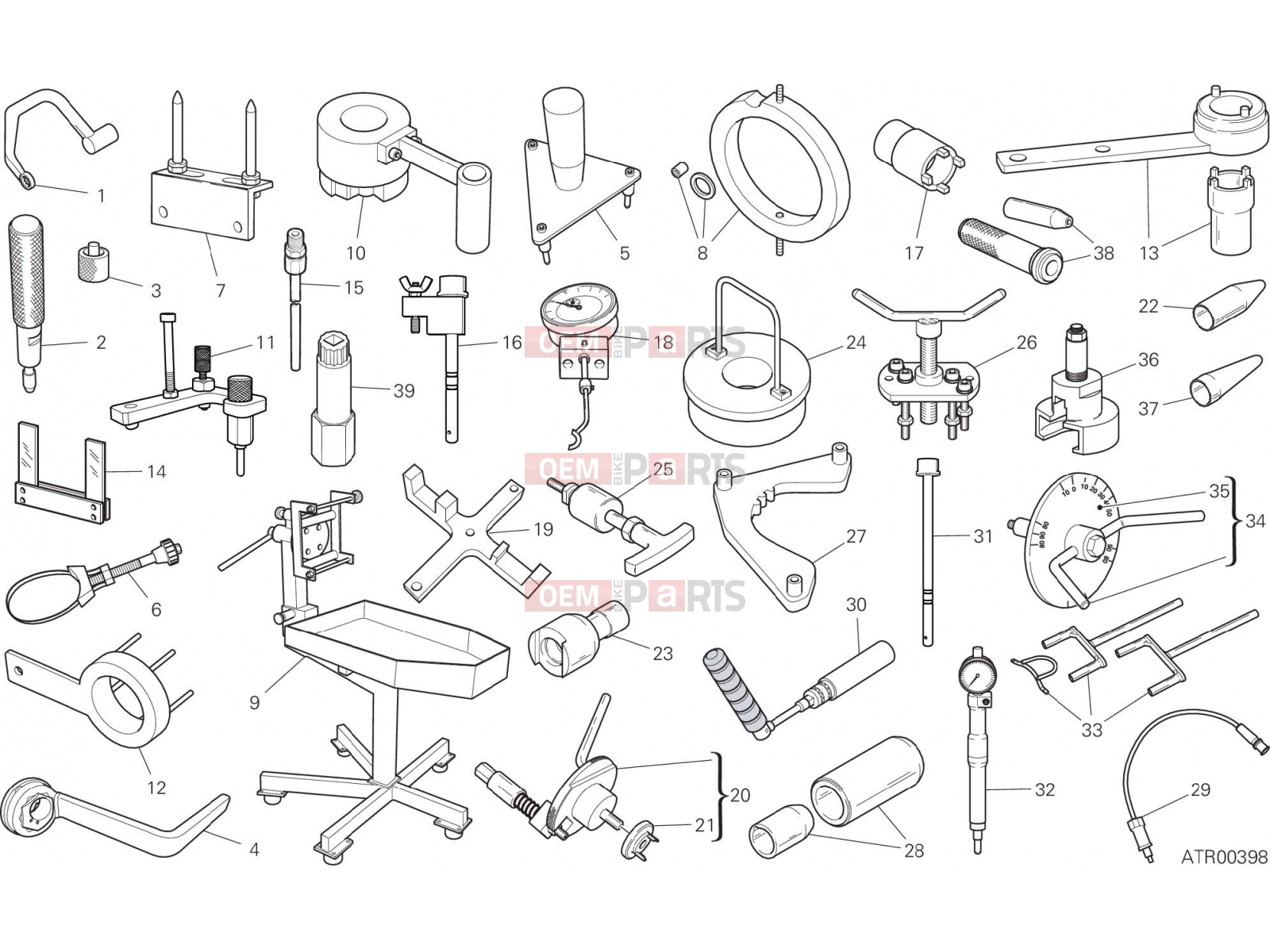 DUCATI 2021 Diavel 1260 WORKSHOP SERVICE TOOLS (ENGINE) [MOD:DVL1260]
