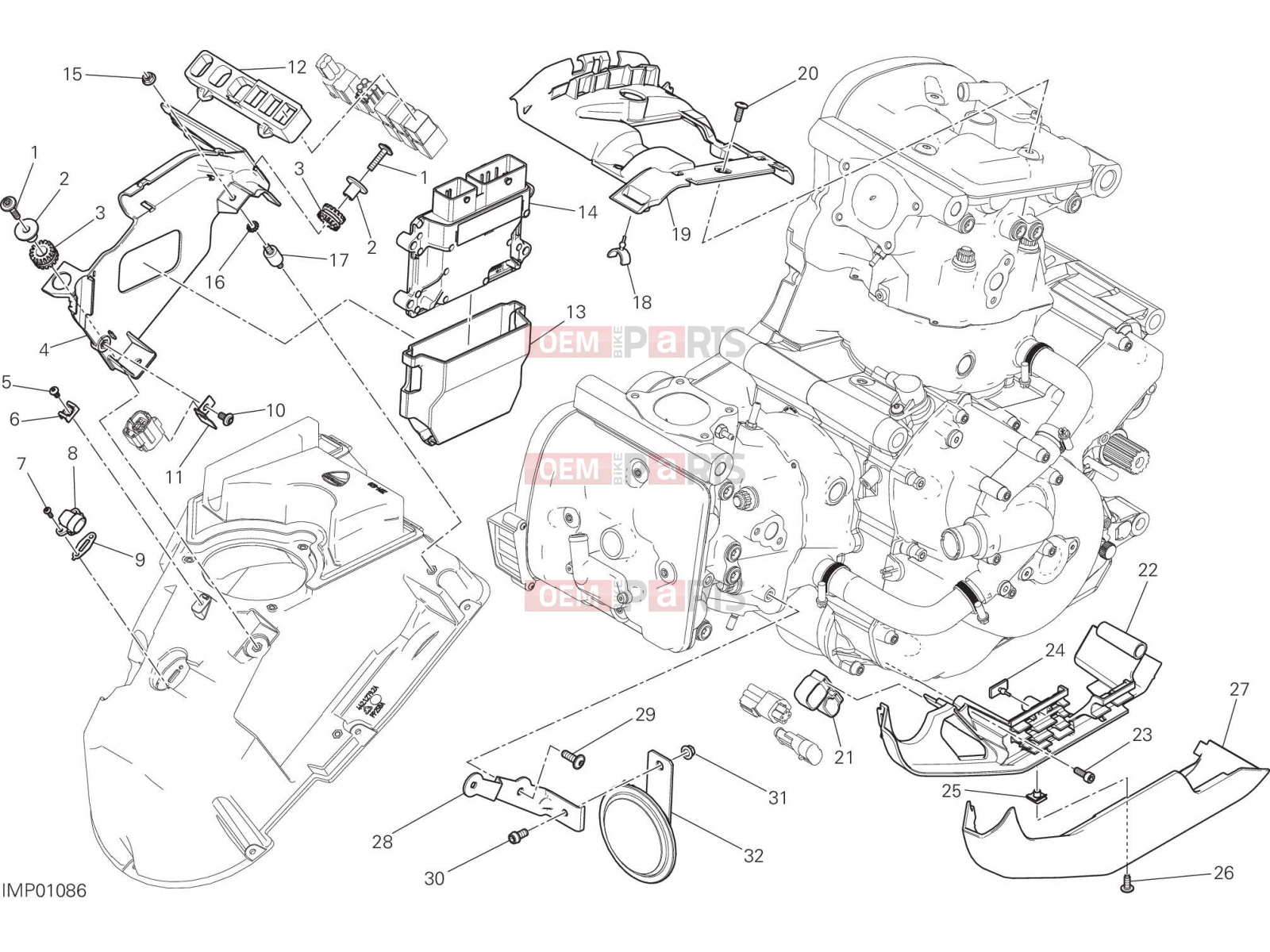 DUCATI 2021 Monster 821 ENGINE CONTROL UNIT [MOD:M 821]